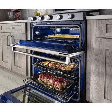 Rent to own KitchenAid - 6.0 Cu. Ft. Self-Cleaning Free-Standing Double