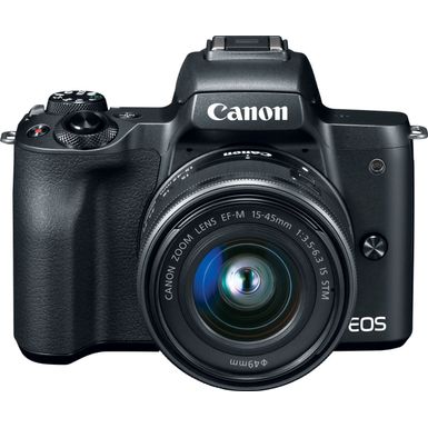 Canon - EOS M50 Mirrorless Camera with EF-M 15-45mm f/3.5-6.3 IS STM Zoom Lens - Black