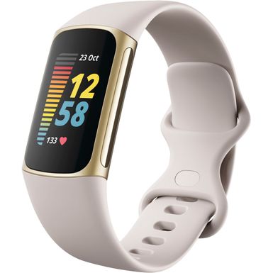 image of Fitbit - Charge 5 Advanced Fitness&Health Tracker - Soft Gold with sku:bb21820765-6476124-bestbuy-fitbit