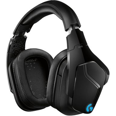 image of Logitech - G935 Wireless 7.1 Surround Sound Over-the-Ear Gaming Headset for PC with LIGHTSYNC RGB Lighting - Black/Blue with sku:bb21154721-6320787-bestbuy-logitech