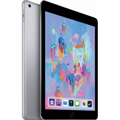 image of Apple iPad 6th Gen 9.7 inch 128GB Wi-Fi Tablet (Space Gray) - Recertified with sku:mr7j2-electronicexpress