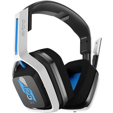 image of Astro Gaming - A20 Gen 2 Wireless Stereo Over-the-Ear Gaming Headset for PlayStation 5, PlayStation 4, and PC - White/Blue with sku:bb21614814-6423475-bestbuy-logitech