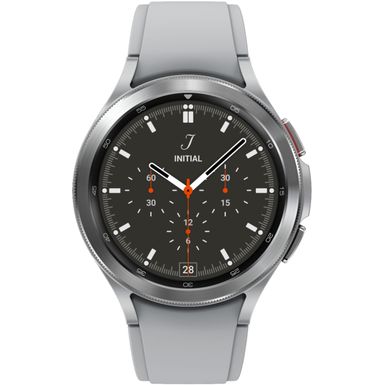 image of Samsung - Galaxy Watch4 Classic Stainless Steel Smartwatch 46mm BT - Silver with sku:bb21779345-6464592-bestbuy-samsung