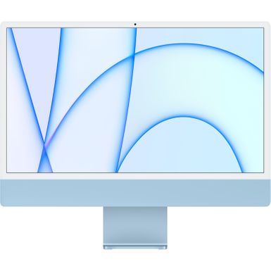 image of 24" iMac® with Retina 4.5K display - Apple M1 - 8GB Memory - 256GB SSD (Latest Model) - Blue with sku:bb21705019-6450916-bestbuy-apple