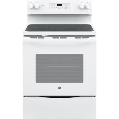 image of GE - 5.3 Cu. Ft. Self-Cleaning Freestanding Electric Range - White with sku:jb645dkww-electronicexpress