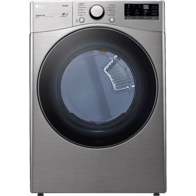 image of LG - 7.4 cu ft 10-Cycle Electric Dryer with Smart Wi-Fi, and Built In Intelligence - Graphite Steel with sku:bb21584211-6419623-bestbuy-lg