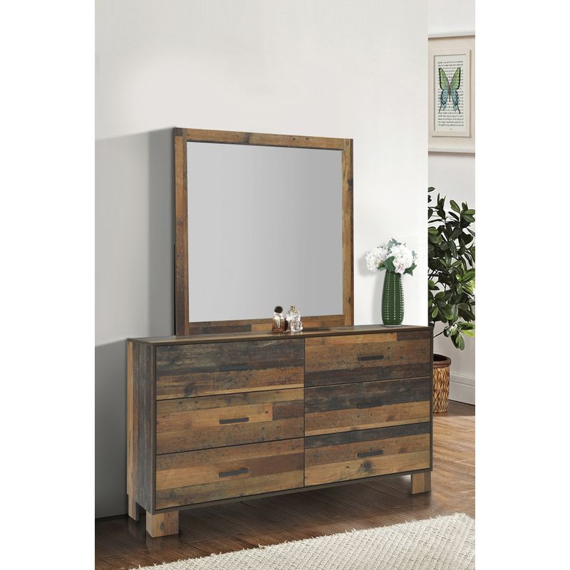 Sidney 6-drawer Dresser Rustic Pine