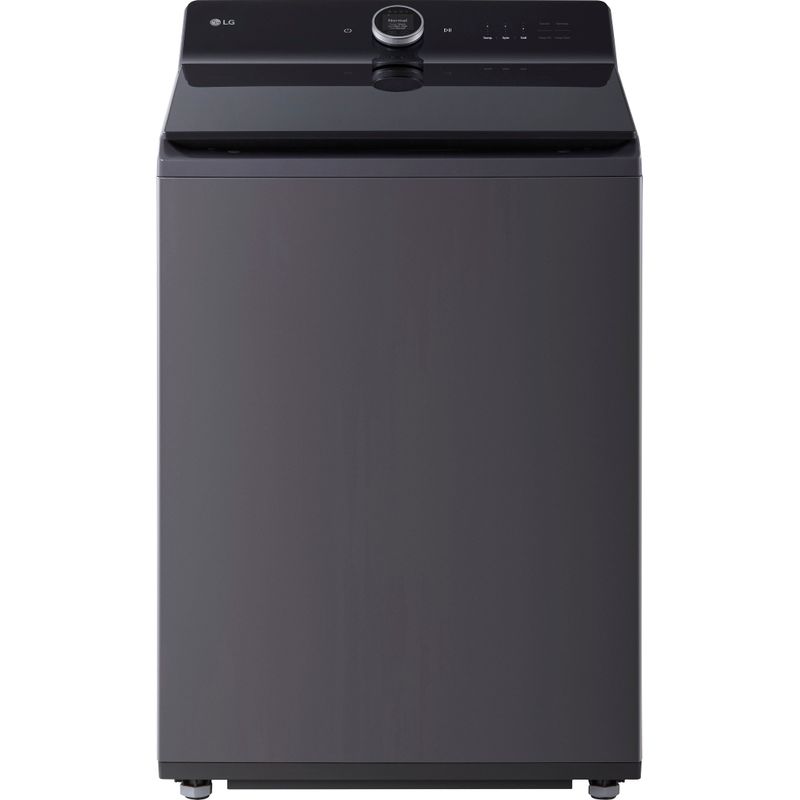 LG - 5.5 Cu. Ft. High Efficiency Smart Top Load Washer with EasyUnload - Matte Black