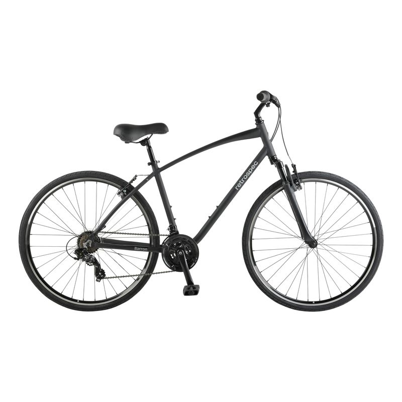Barron Comfort Hybrid Bike - 7 Speed Matte Black