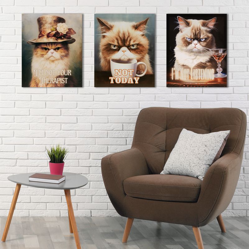 I'm Not Listening/Multi Grumpy Cats I'm Not Listening Canvas Wall Art See below