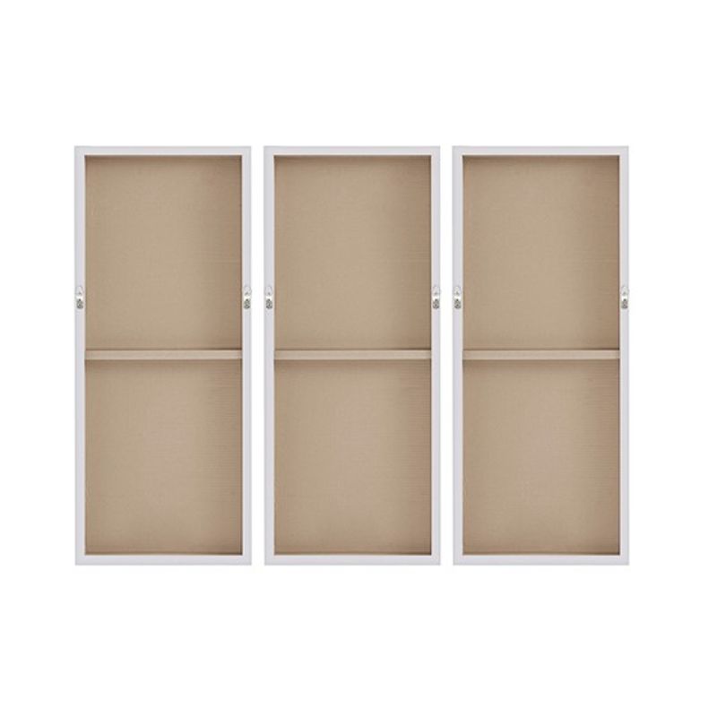 Blue Luminous Heavily Embellished 3-piece Canvas Wall Art Set