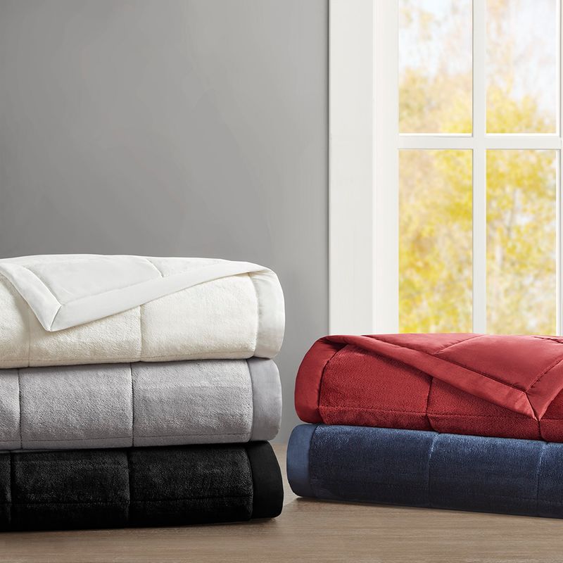 Black Coleman Reversible HeiQ Smart Temperature Down Alternative Blanket Twin/Twin XL
