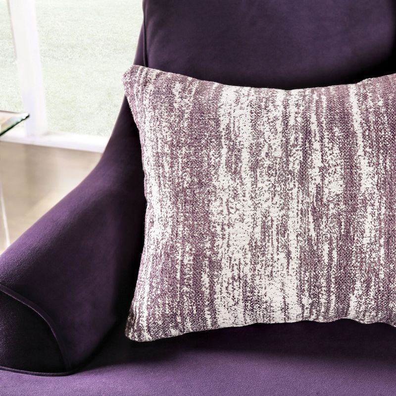 Transitional Chenille Loveseat in Purple