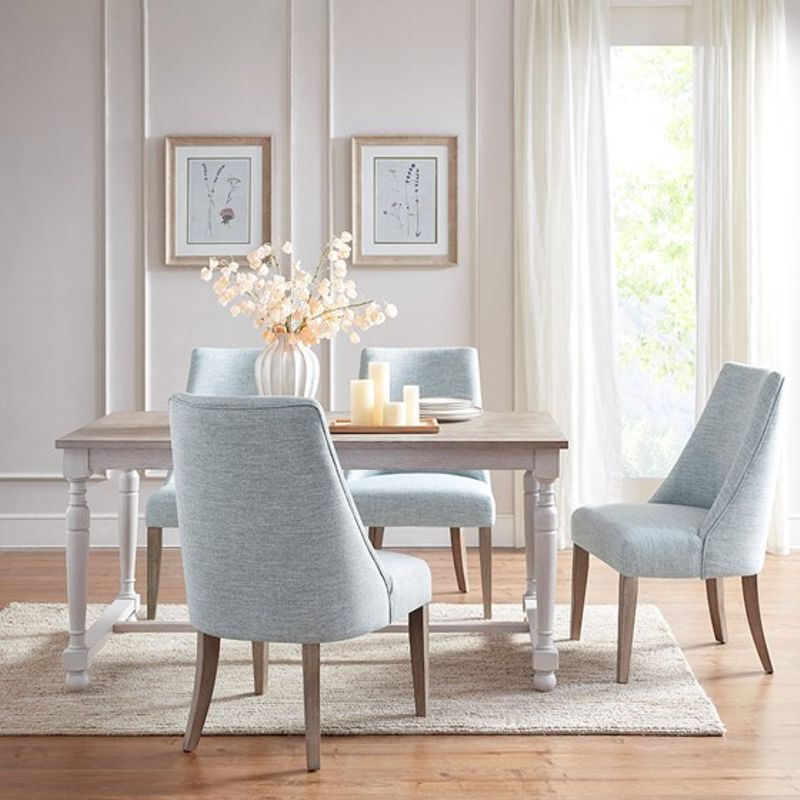 Light Blue Winfield Upholstered Dining chair Set of 2