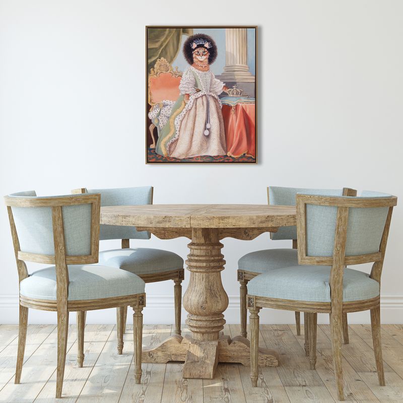 Kitty Queen Charlotte Pet Portrait Kitty Queen Charlotte Framed Canvas Wall Art See below