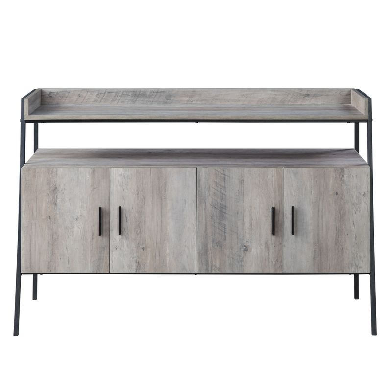 ACME Samiya TV Stand, Gray Oak & Black Finish