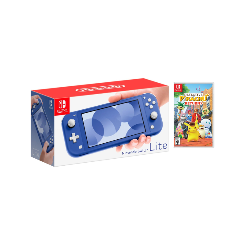 Nintendo Switch Lite Blue + Detective Pikachu Returns Bundle