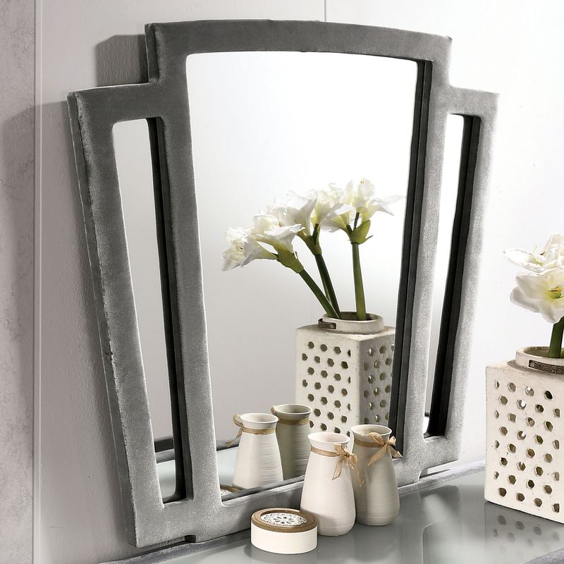 Transitional Mirror in Gray