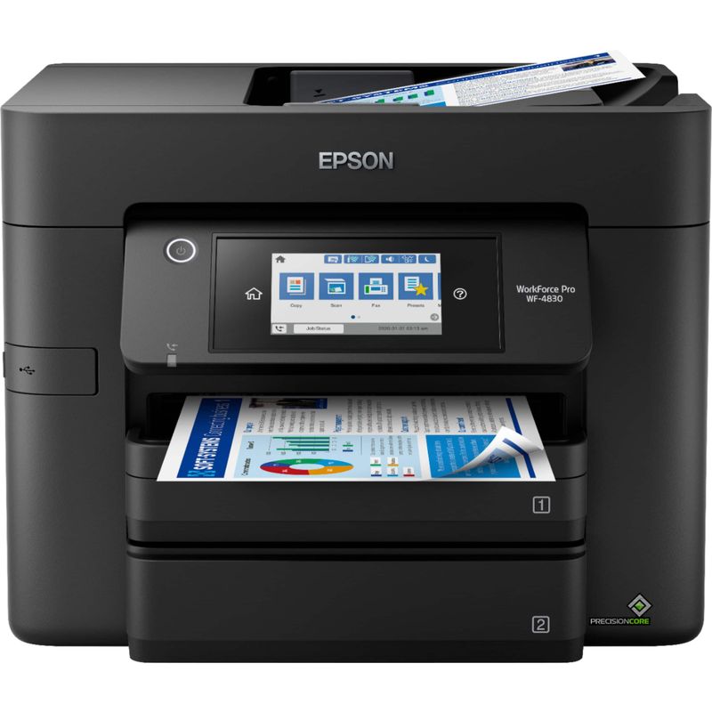 Epson - WorkForce Pro WF-4830 Wireless All-in-One Printer - black