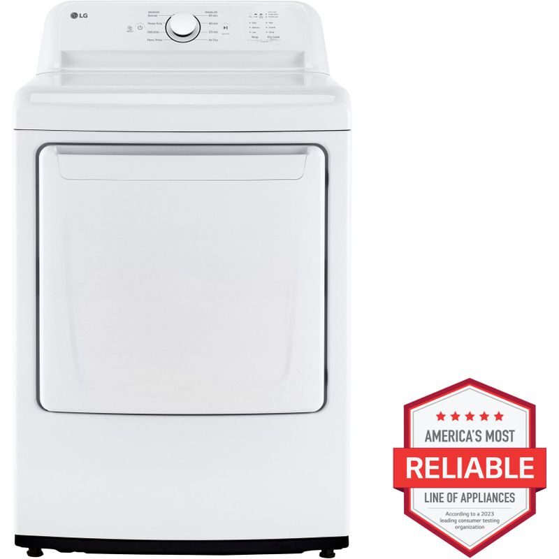 LG - 7.3 Cu. Ft. Electric Dryer with Sensor Dry - White