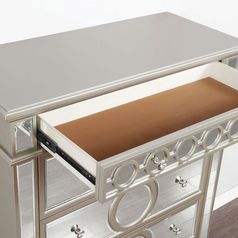 Glam 5-Drawer Champagne Chest