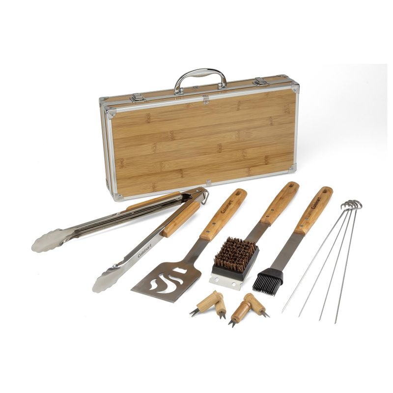 Cuisinart - 13pc Bamboo Handle Grill Tool Set