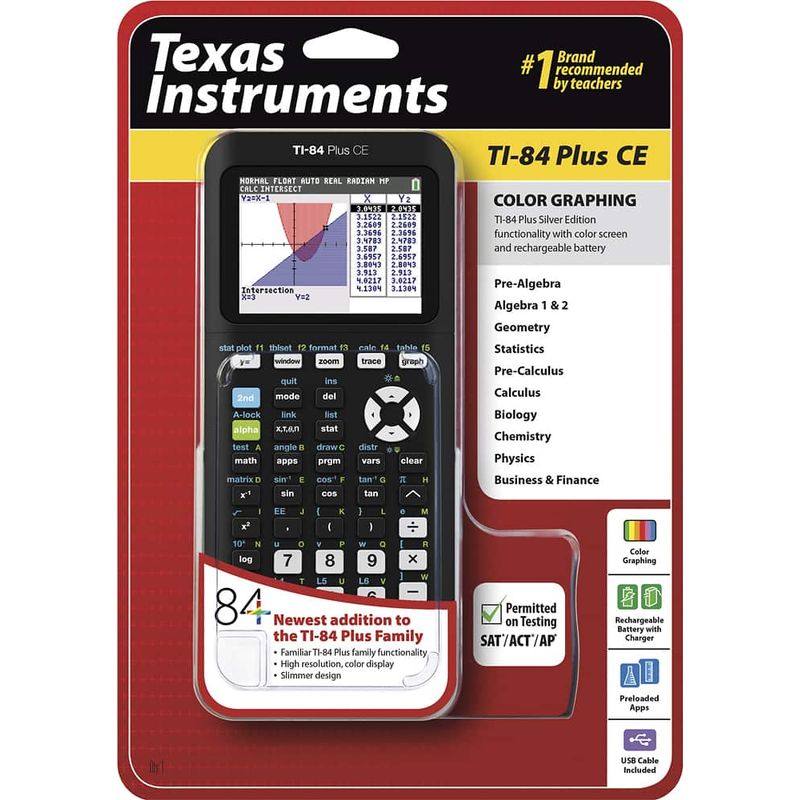 Texas Instruments - TI-84+ CE Graphing Calculator - Black