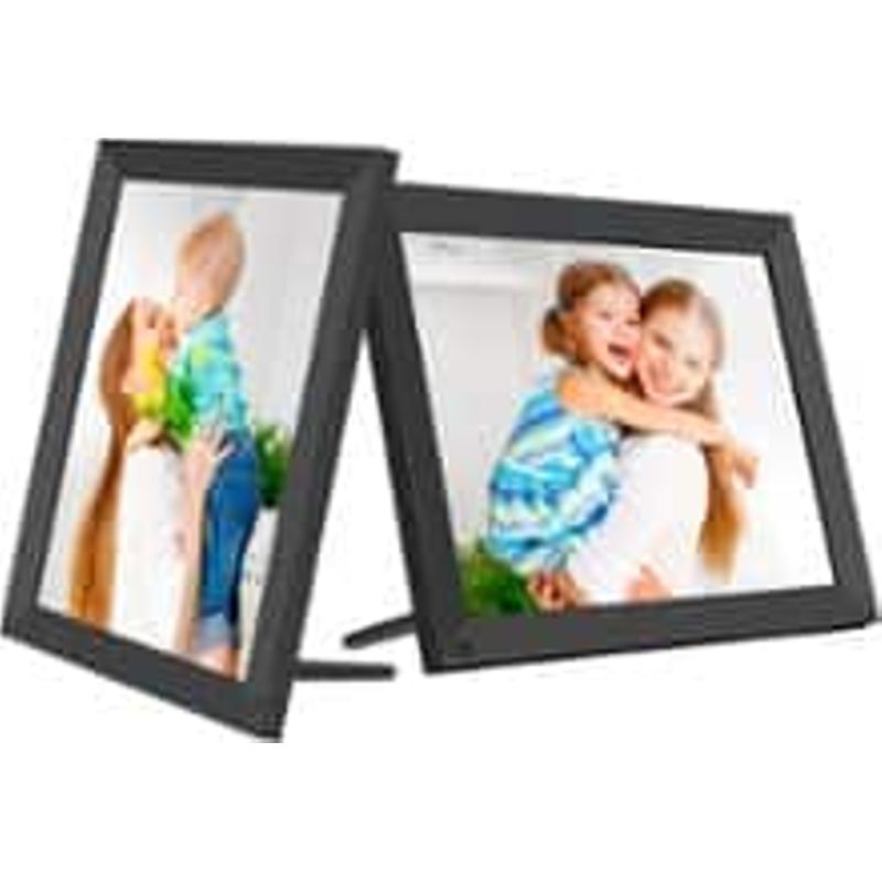 Aluratek - 15" Touchscreen LCD Wi-Fi Digital Photo Frame - Black