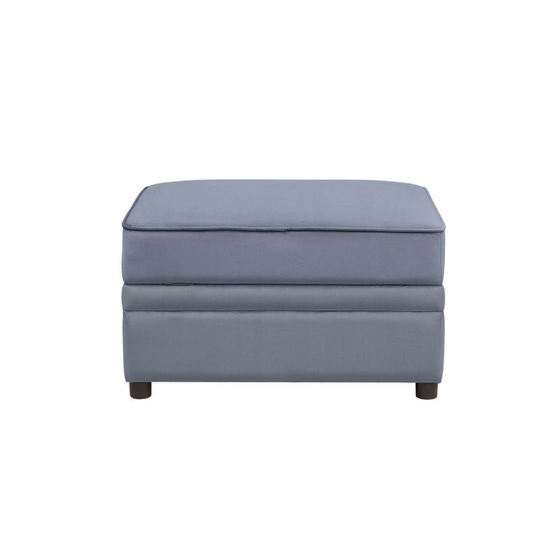 ACME Bois II Ottoman w/Storage, Gray Velvet