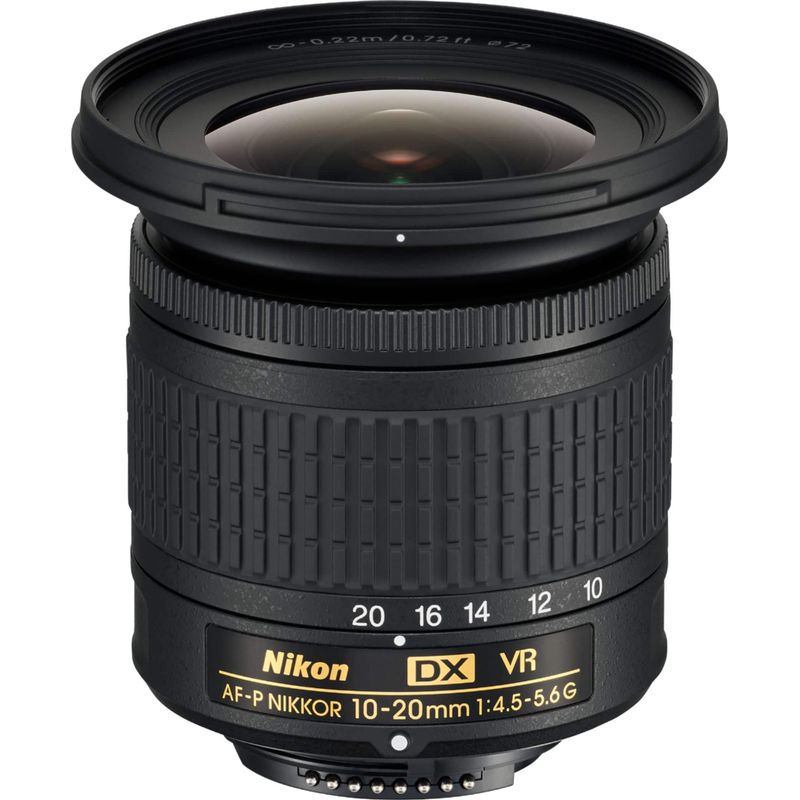 Nikon - AF-P DX NIKKOR 10-20mm f/4.5-5.6G VR Wide-Angle Zoom Lens for APS-C F-mount cameras - Black
