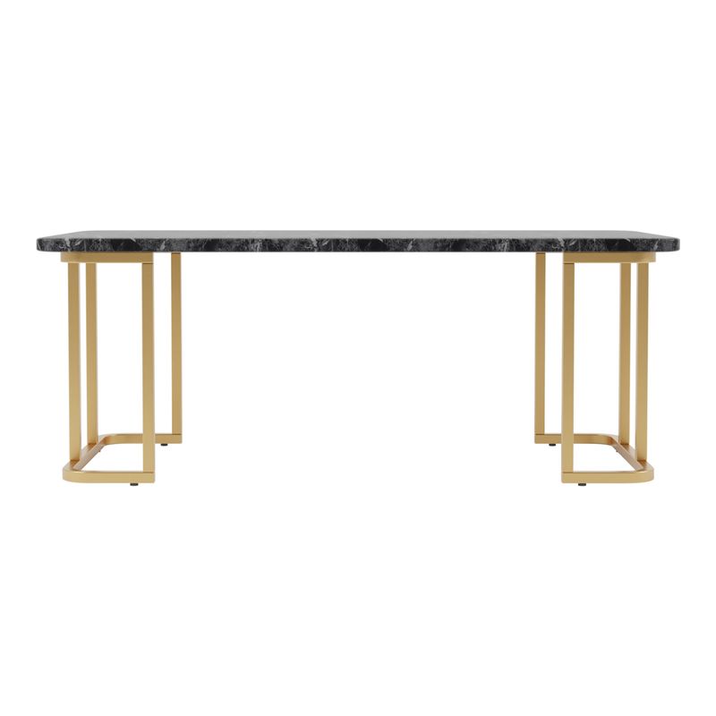 Contemporary Metal Coffee Table in Gold/Black