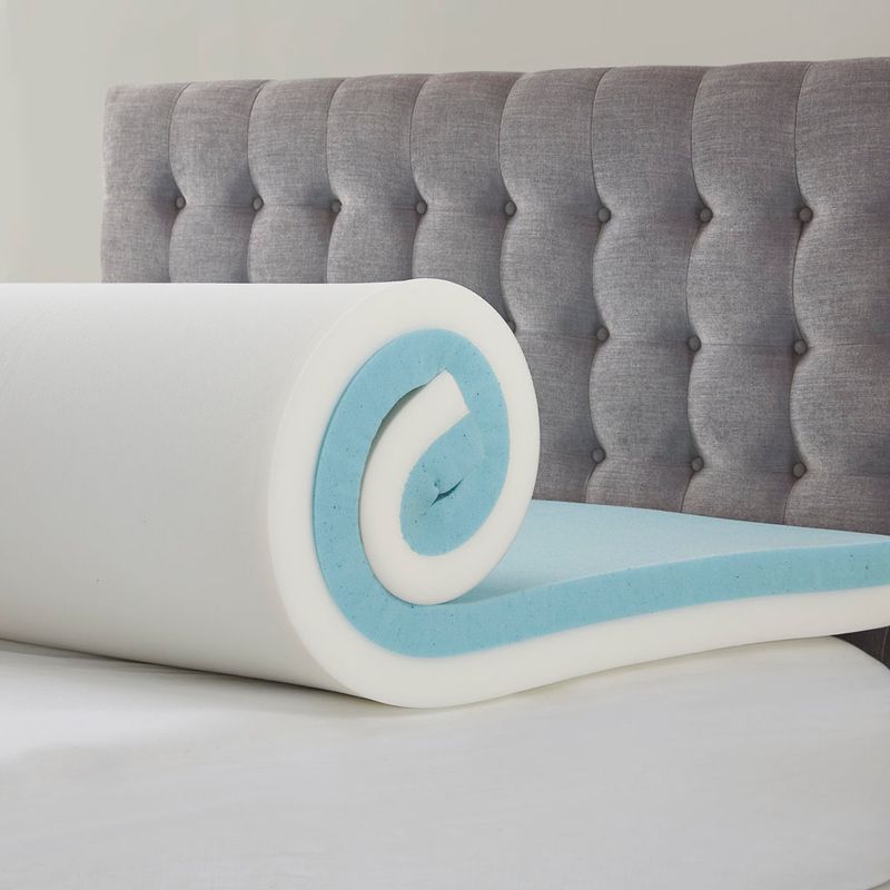 White 4" Gel Memory Foam with 3M Cover 4" Memory Foam Mattress Topper Queen