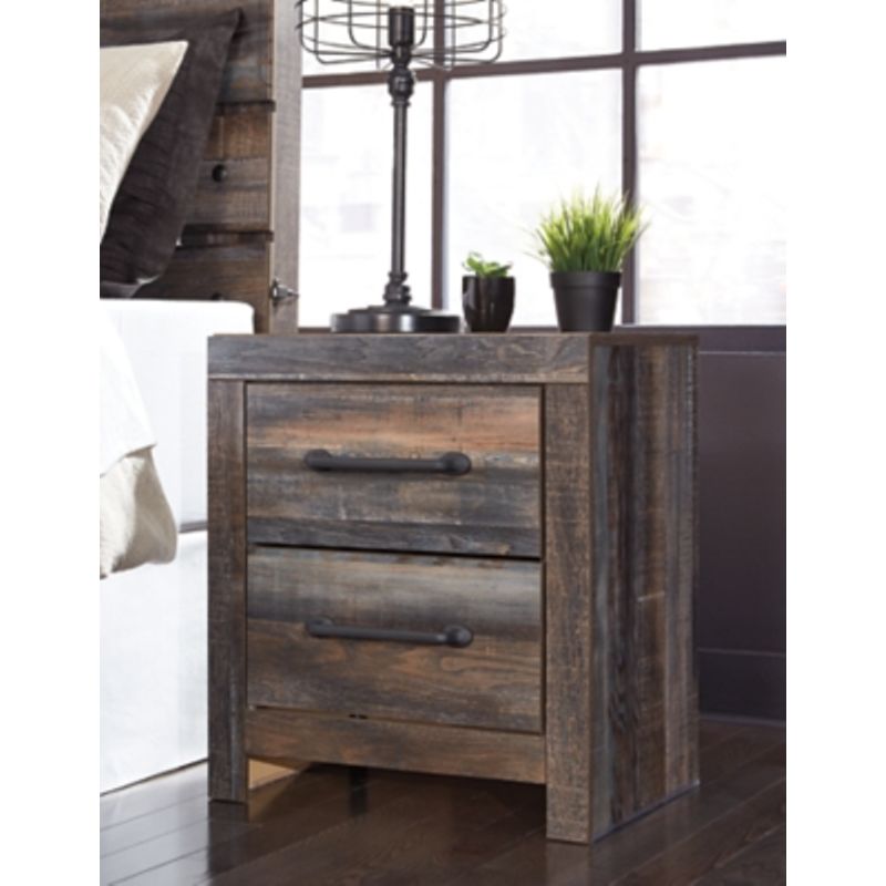 Multi Drystan Two Drawer Night Stand