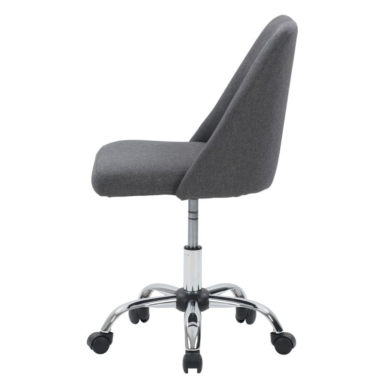 CorLiving - Marlowe Upholstered Armless Task Chair - Dark Grey