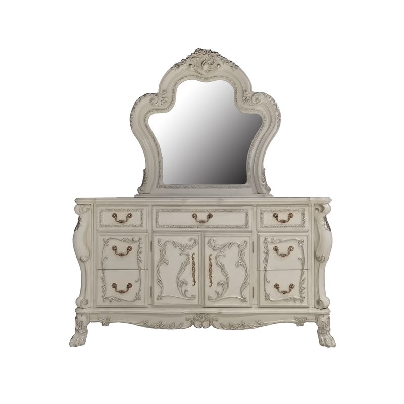 ACME Dresden Dresser, Bone White Finish
