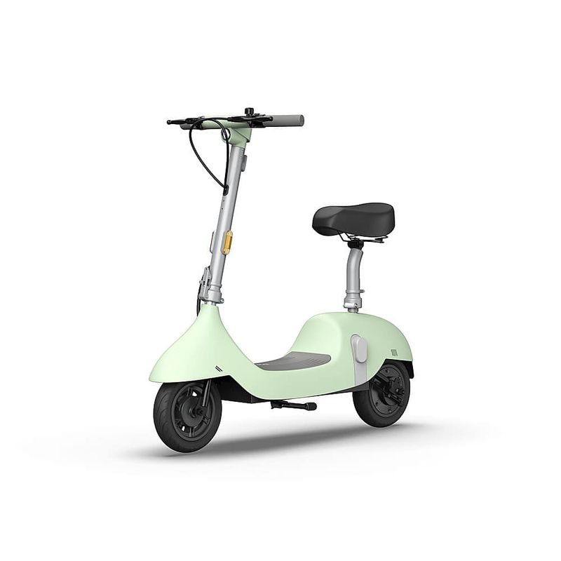 OKAI - Ceetle Pro Electric Scooter with Foldable Seat w/35 Miles Operating Range 15.5mph Max Speed - Green