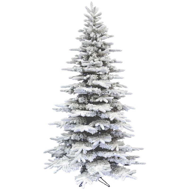 Fraser Hill Farm 6.5' Pine Valley Snow Flocked Tree, No Lights