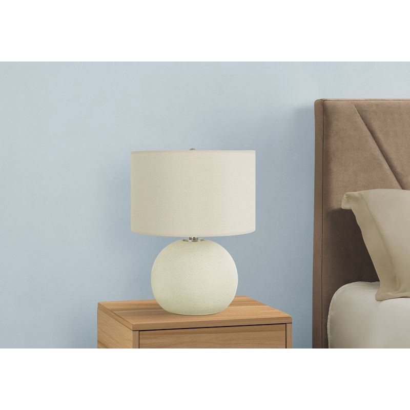 Lighting - 18"H Table Lamp Cream Ceramic / Ivory Shade