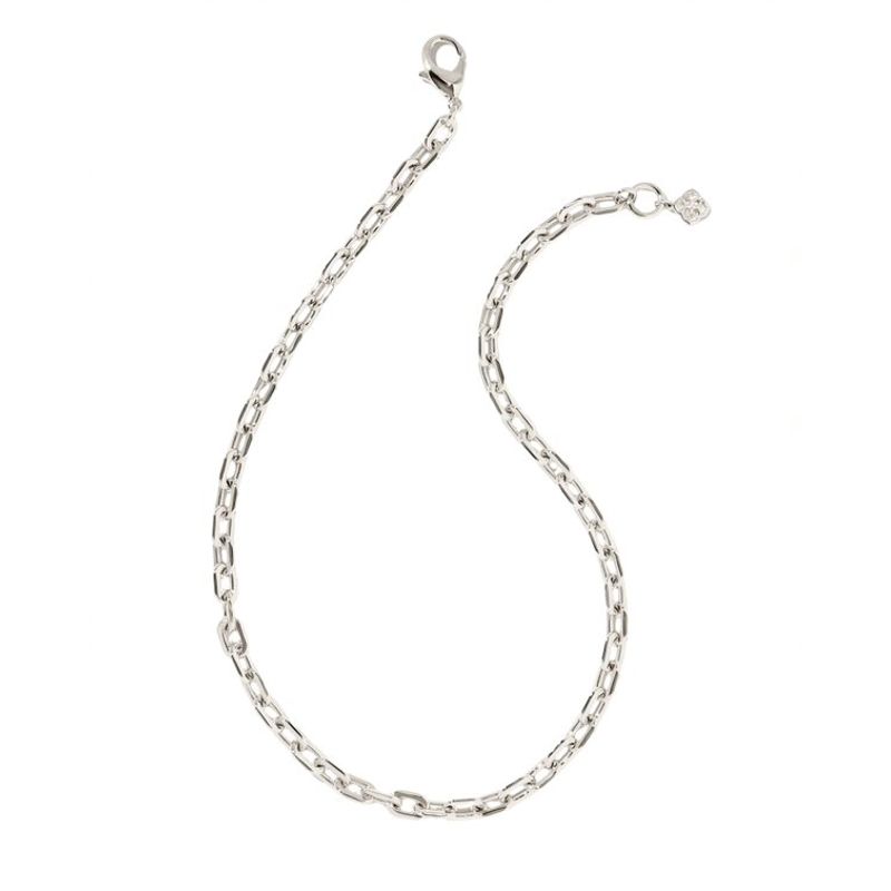 Kendra Scott Korinne Chain Necklace (Rhodium)