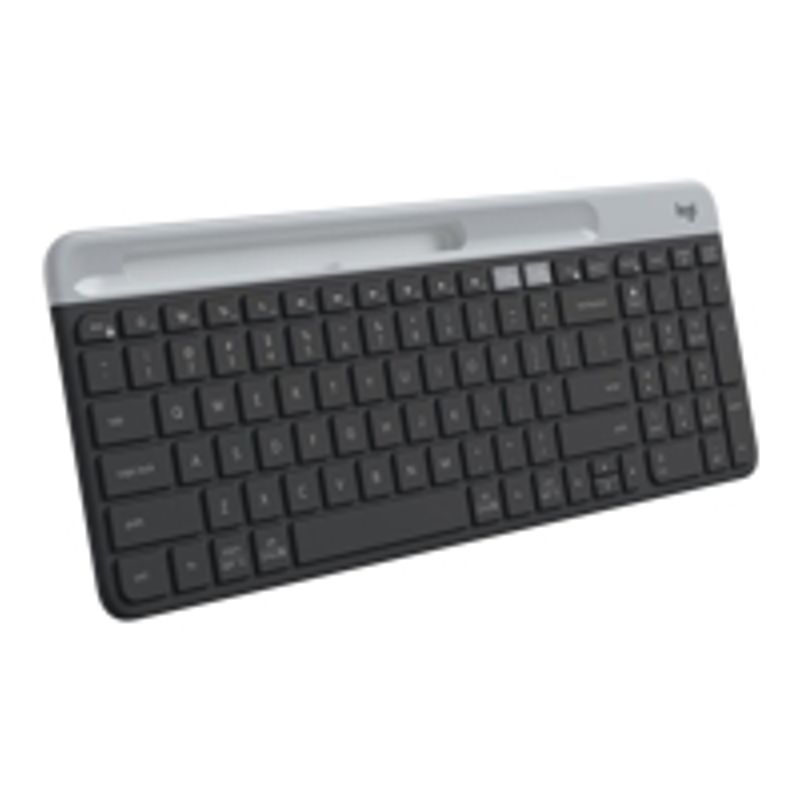 Logitech - K585 Full-size Wireless Scissor Keyboard for Windows, Mac, Chrome, Android with Build-in Cradle for device - Graphite