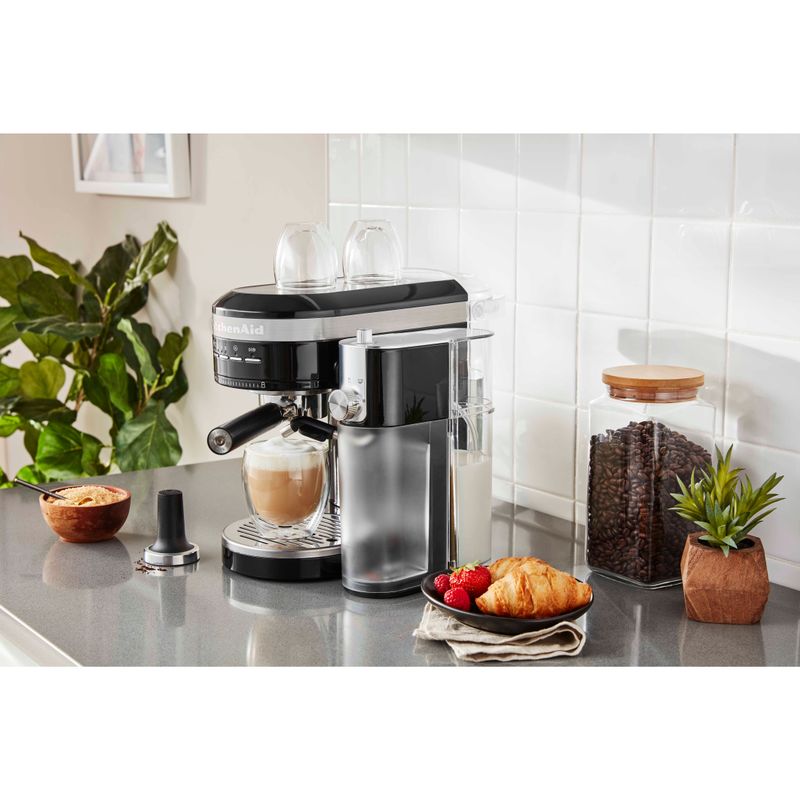 KitchenAid Metal Automatic Milk Frother Attachment in Onyx Black for KES6503 Espresso Machine