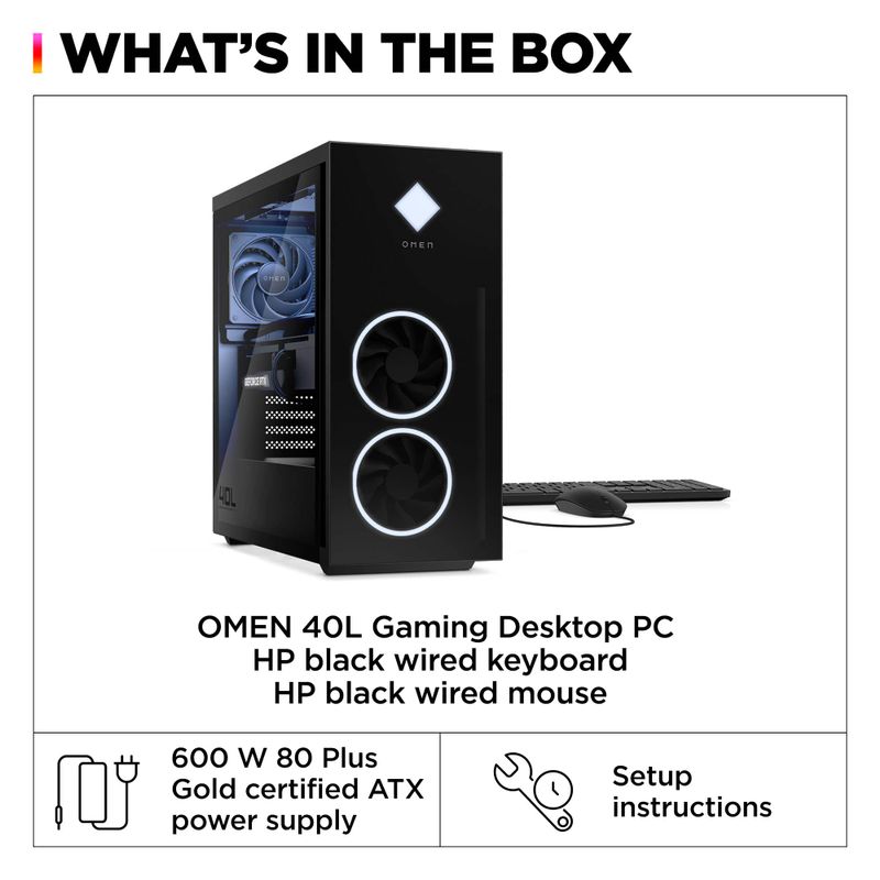 HP OMEN - 40L Gaming Desktop - AMD Ryzen 7 7700 - 16GB DDR5 Memory - NVIDIA GeForce RTX 4060 Ti - 1TB SSD - Black