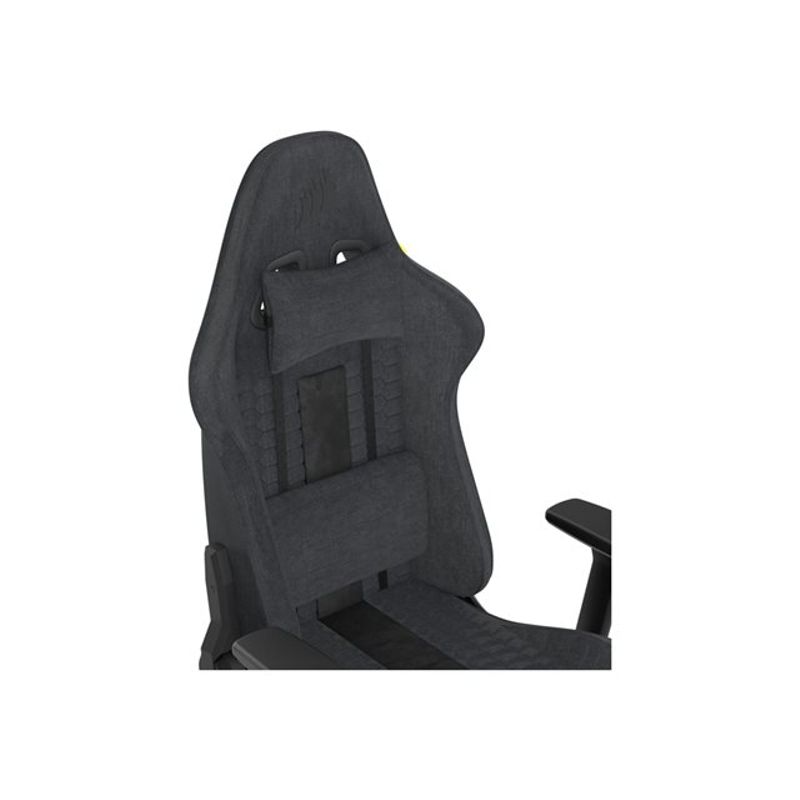 CORSAIR TC100 RELAXED - gaming chair - nylon steel frame soft fabric - black/gray