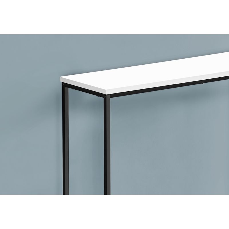 Accent Table/ Console/ Entryway/ Narrow/ Sofa/ Living Room/ Bedroom/ Metal/ Laminate/ White/ Black/ Contemporary/ Modern