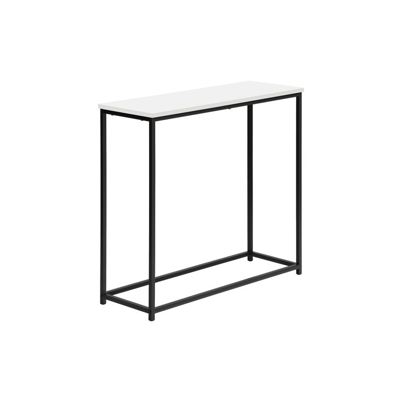 Accent Table/ Console/ Entryway/ Narrow/ Sofa/ Living Room/ Bedroom/ Metal/ Laminate/ White/ Black/ Contemporary/ Modern