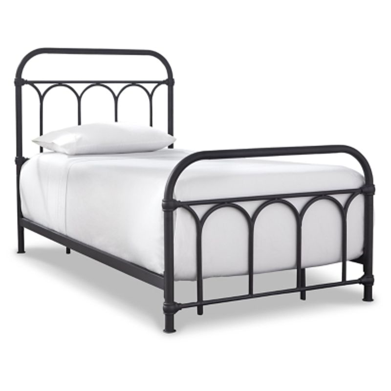 Black Nashburg Twin Metal Headboard/Footboard/Rails