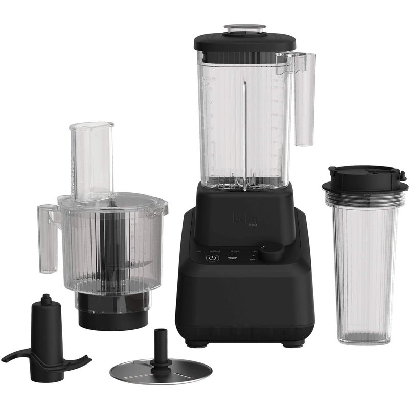 bella PRO - MasterBlend 3-in-1 Prep System with Blender, Personal Blender & Food Processor - Black Wash