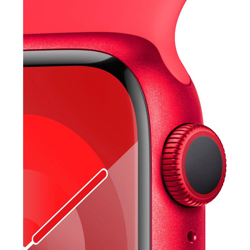 Apple Watch Series 9 GPS 41mm (PRODUCT)RED Aluminum Case with (PRODUCT)RED Sport Band - M/L