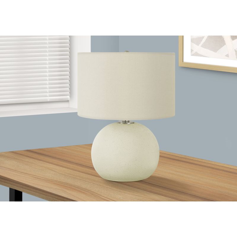 Lighting - 18"H Table Lamp Cream Ceramic / Ivory Shade