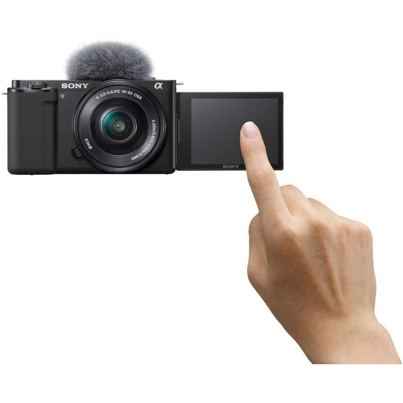 Sony - Alpha ZV-E10 Kit Mirrorless Vlog Camera with 16-50mm Lens - Black